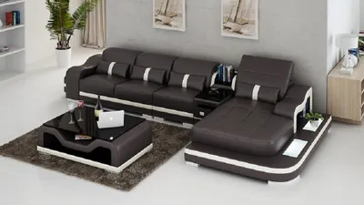 Zdjęcie produktu dla Sofa narożna z funkcją spania w kształcie litery L tapicerka tekstylna JVmoebel
