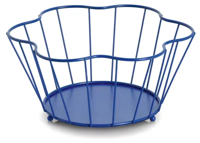Produktbild von ZELLER 27378 Obstkorb aus Metall, blau ca. 30 x 27 x 14 cm