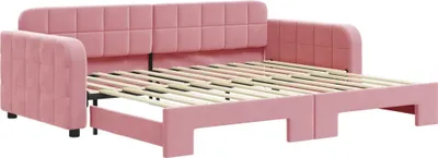 Obrázok produktu pre vidaXL Rozkladacia posteľ Pink 90x200 cm Velvet