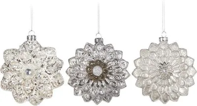 Productafbeelding van Goodwill – Zilver – Wit – Glitters – Sneeuwvlokken (3 modellen) – 10 cm