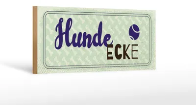 Produktbild von Holzschild Hinweis 27x10 cm Hunde ecke Schild
