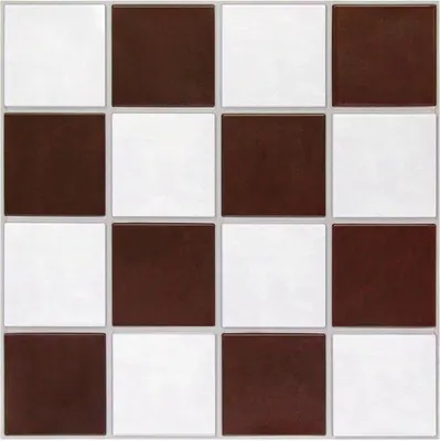 Productafbeelding van 3D Zelfklevende Wandtegels, Matte Rood en Wit, 10 Vel 30.5 x 30.5cm, Flexibele PVC Tegelstickers voor Keuken en Badkamer, Waterproof en