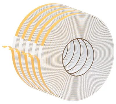 Image de Ruban adhésif en mousse 5 pcs Blanc 10mm x 10m Mousse CR