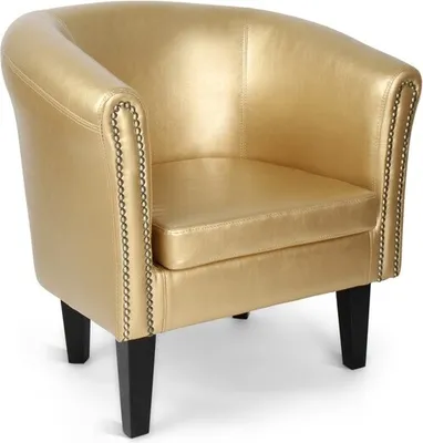 Produktbild von Chesterfield Lounge Sessel Möbel hochwertig (Farbwahl) Braun Gold Silber oder Weiß Gold