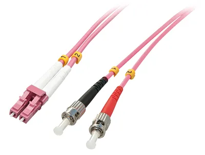 Produktbild von LINDY LWL-Duplexkabel LC/ST OM4 2m 50/125æm Multimode