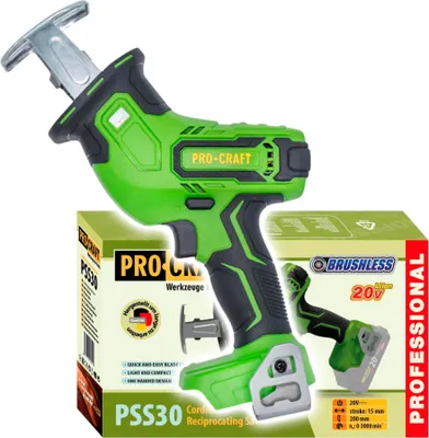 Produktbild von Procraft PSS30bb Akku Säbelsäge 20 V Brushless Solo - ohne Akku, ohne Ladegerät