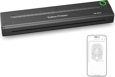 Obrázok produktu pre Profesionálny stroj na tetovanie Bluetooth Thermal Stencil Printer, tlač jedným kliknutím, vzor, šablóna, strojové zobrazovanie, podporuje nastavenie veľkosti/úhlu/rezu/zrkadla/proporcie a prepínanie jazykov