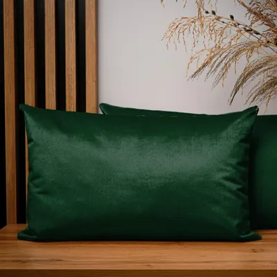 Produktbild von MG Design 2er Set Kissenbezüge 30 x 50 cm in Grün - mit Reißverschluss, samtig-weich, fein & dicht, pflegeleicht