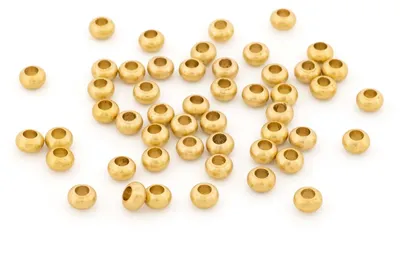 Produktbild von Vintageparts Messing Zwischenperlen Unbehandelt 3x2mm 50 Stück