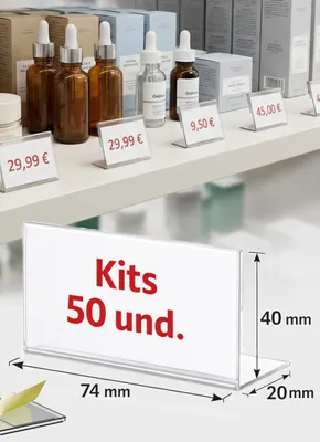 Obrázok produktu pre Priehľadné samolepiace štítky s cenou, vhodné pre maloobchod, 50 kusov