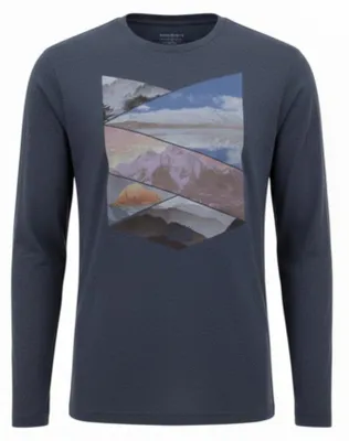 Produktbild von Jack Wolfskin Print Longsleeve Shirt Herren Sportshirt Berg Wandershirt Weiß Größe M