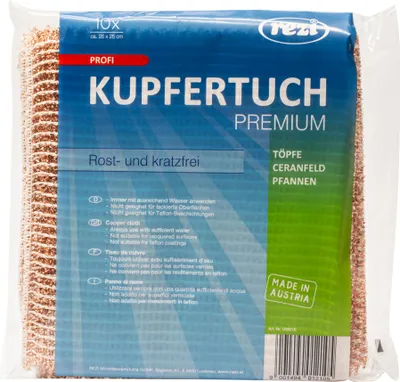 Produktbild von Kupferlappen Hotel ca.25x25cm 1ct - 10er Vorteilspack von Rezi