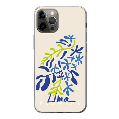 Produktbild von MuchoWow® Handyhülle Schutzhülle Hülle für iPhone 12 Pro Blume - Blätter - Lima Silikon Softcase Handy Hülle - Abdeckung