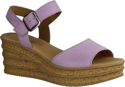 Produktbild von Gabor 24651-11 Sandaletten, Damen, Viola (Flieder), Leder, Keilsandalette - Damenschuhe Sandalette / Sling, Mehrfarbig, leder (samntchevreau)