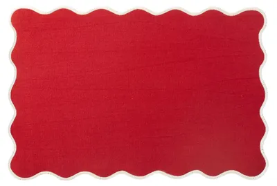 4er-Set Tischsets Baumwolle-Leinen Rot 45x30 cm