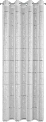 Obrázek produktu pro EUROFIRANY | Záclona - Záclona - 140 x 250 cm - bílá - stříbrný potisk
