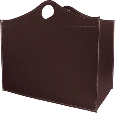 Produktbild von Kaminholztasche "WILBUR" im Veneto hergestellt | Dunkelbraun (dark brown)