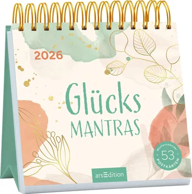 Produktbild von Postkartenkalender Glücksmantras 2026