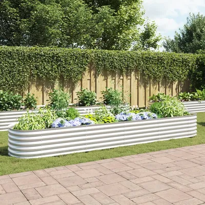 Produktbild von Maison Exclusive - Garten-Hochbeet 400 x 80 x 44 cm Verzinkter Stahl Silbern