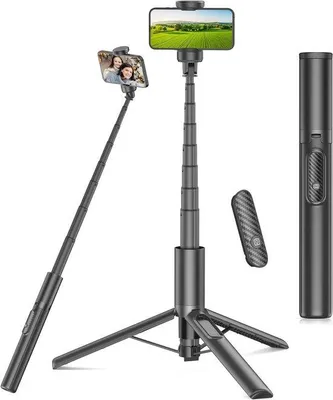 Produktbild von Selbstbildhaken Stativ - Drahtlos und 360° drehbar - 153cm