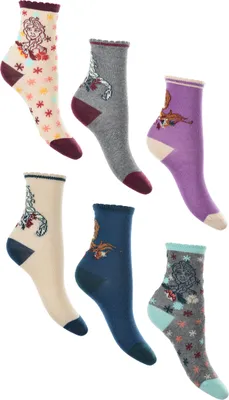 Produktbild von Frozen - Die Eiskönigin Kinder Mädchen Socken 6 Paar Strümpfe Paket Set, Größe:31/34