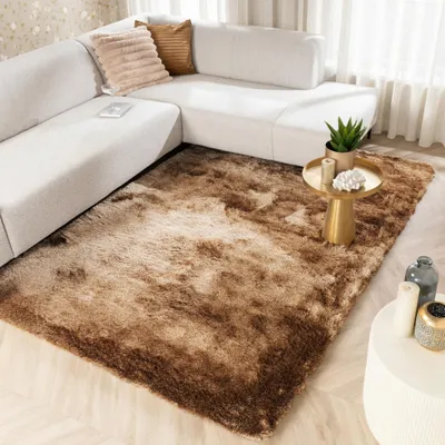 Image de Volero - Tapis à poils longs - Glorious Taupe - 240x340 cm