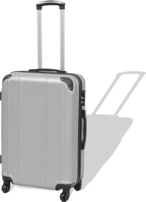 Produktbild von vidaXL Vierteiliges Hartschalen-Trolley-Set Silber