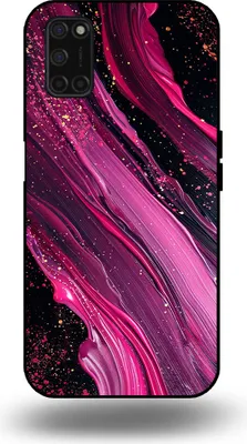 Zdjęcie produktu dla Smartphonica Etui na telefon pasujące do OPPO A52 / A72 4G / A92 z marmurowym nadrukiem - Etui z TPU z marmurowym wzorem - fioletowo-różowe