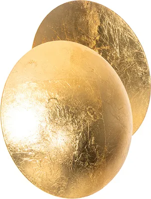 Zdjęcie produktu dla QAZQA – nowoczesna lampa ścienna złota I mosiężna okrągła 20 cm – Sunrise I salon I sypialnia – stal okrągła – odpowiednia do żarówek LED G9