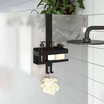 Obrázek produktu pro Sprchový koš Závěsný matný černý Broušená nerezová ocel 304