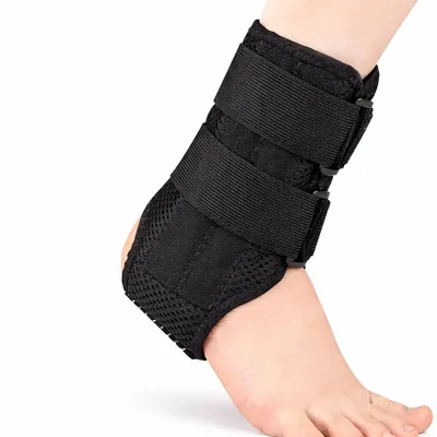 Produktbild von Knöchelbandage mit Federstreben & Klettverschluss – verstellbare Fußgelenkstütze für Sport & Alltag