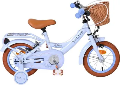 Image de Vélo enfant Volare Ashley - Fille - 12 pouces - Bleu pastel - Deux freins à main