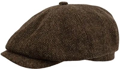 Image de Casquette Balke à 8 pans avec motif à chevrons, marron, taille 62