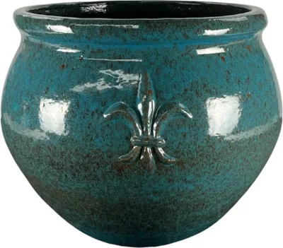 Obrázok produktu pre Záhradný kvetináč veľký Provencelia CLOVIS, mrazuvzdorný, Oceľová modrá, Ø53 x V43 cm, 43 l