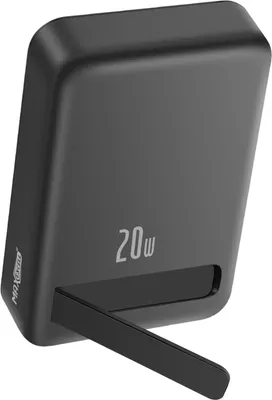 Produktbild von Max excell, MagSafe Powerbank 10000 mAh USB-C 20 W mit Standfuß, Schwarz