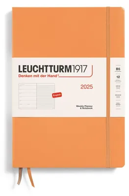 Zdjęcie produktu dla LEUCHTTURM1917, kalendarz tygodniowy i notatnik, format Composition (B5), rok 2025, kolor: brzoskwiniowy