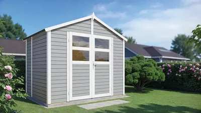 Obrázek produktu pro Kůlna na nářadí Bertilo Kampen 3 světle šedá