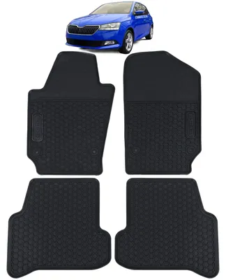 Produktbild von Fußmatten vorne/hinten für Skoda Fabia 3 NJ ab 2014 Premium Gummi