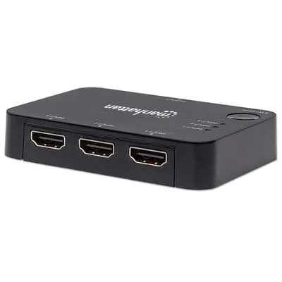 Produktbild von Manhattan 4K 3-Port HDMI-Switch schwarz