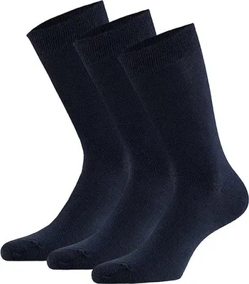 Image de Chaussettes en bambou, lot de 3, sans coutures, respirantes, taille 43-46, violet