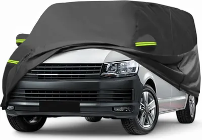 Produktbild von Autoabdeckung fš¹r Volkswagen Transporter T6 2015-2019 210D-PU Outdoor Vollabdeckung Autoabdeckung Alle Wetter Wasserdicht Sonne Schnee Schutz mit Fahrertš¹r Rei?verschluss