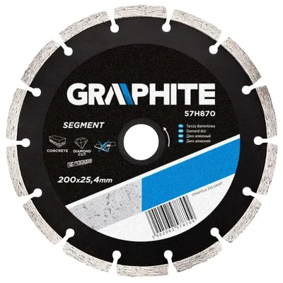 Immagine prodotto di GRAFITE Lama diamantata 200 x 25,4 mm, segmentata