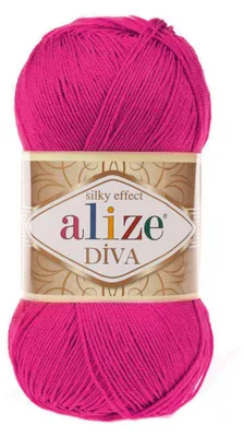 Produktbild von Alize Diva 149 Pink Hibiskus Garn 100g/350m seidig glänzend