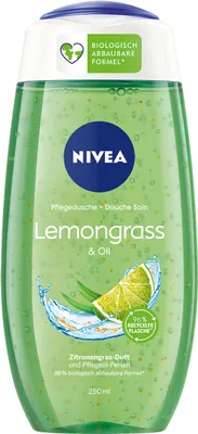 Image de Nivea Gel Douche Huile de Lemongrass Douche de soin parfum citronnelle Pack de 4