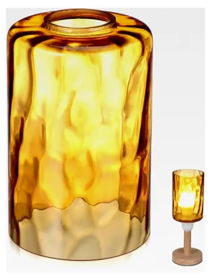 Produktbild von Ersatz-Lampenschirm aus Glas mit Steindesign