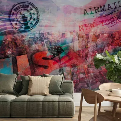 Produktbild von Vlies Fototapete - NYC - patriotic theme 250x175 cm Streetart 10110905-115