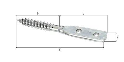 Produktbild von Alberts Flechtzaunhalter | Blattschraubenform | feuerverzinkt | Gesamtlänge 80 mm
