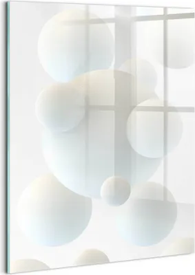 Produktbild von Designer Glasbild - Wandbild - Glas Bild - 60x80 cm - Abstraktionsbälle