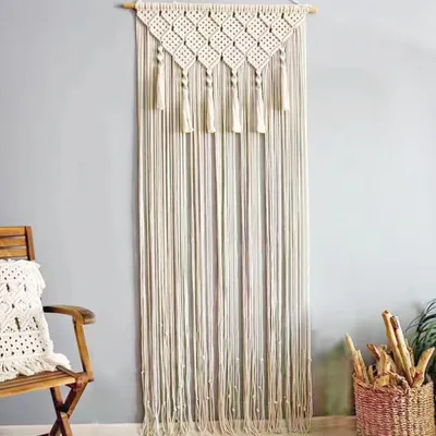 Obrázok produktu pre Makramé záves 65x200 cm, bavlna, dekorácia dverí, pre boho interiér