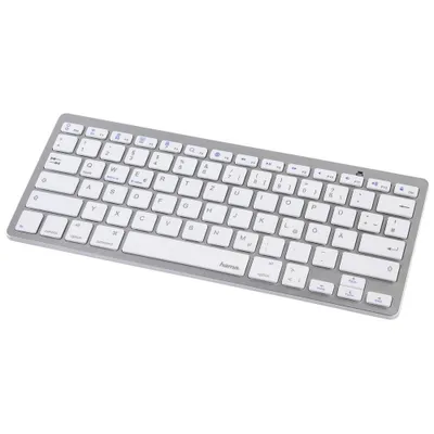 Produktbild von Hama KEY4ALL X510, QWERTZ, Deutsch, Silber, Weiß, CE, Kabellos, Bluetooth